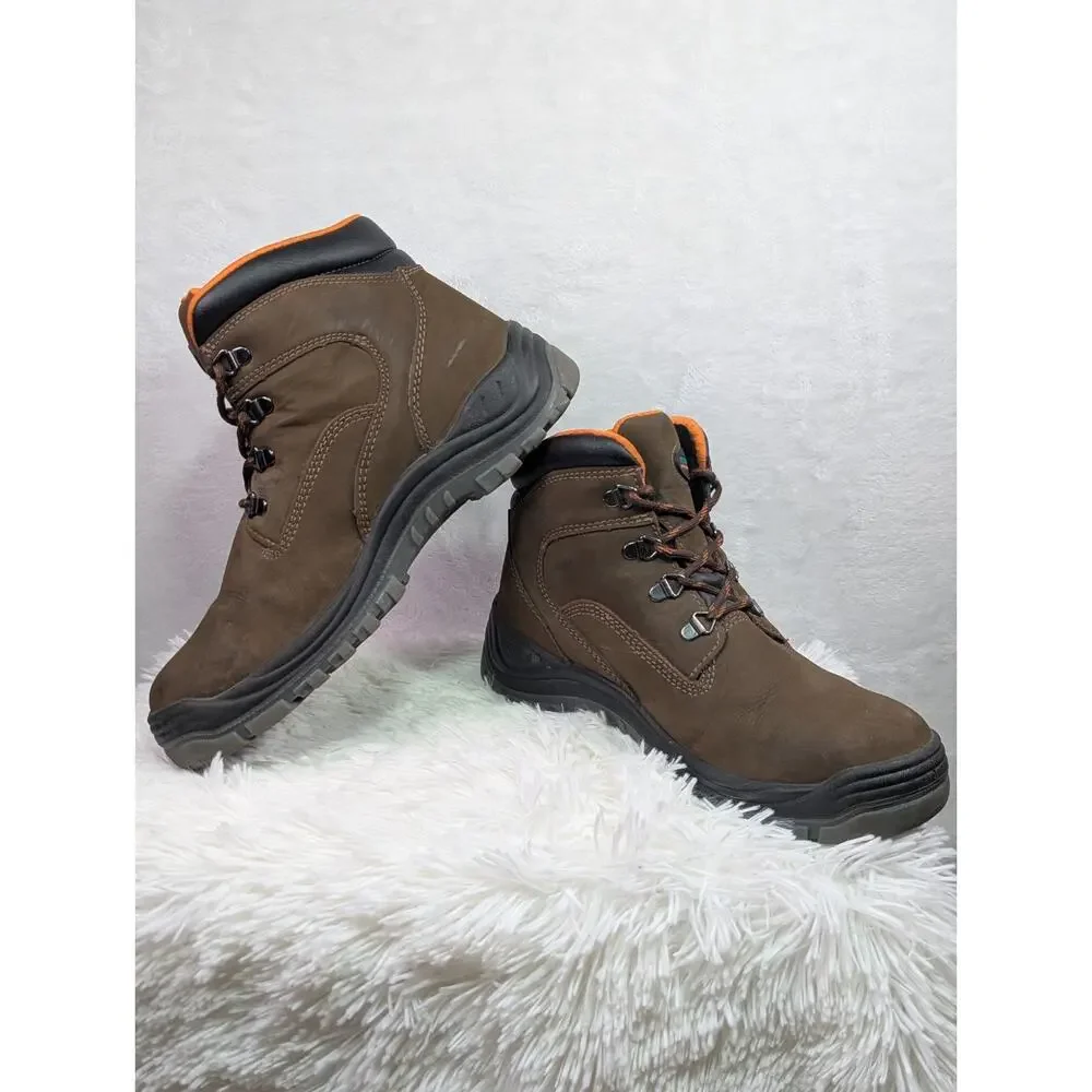 HYTEST Knox Mens 8W Steel Toe Waterproof Leather Work Boots K13751 Brown